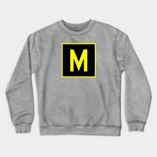 M - Mike - FAA taxiway sign, phonetic alphabet Crewneck Sweatshirt